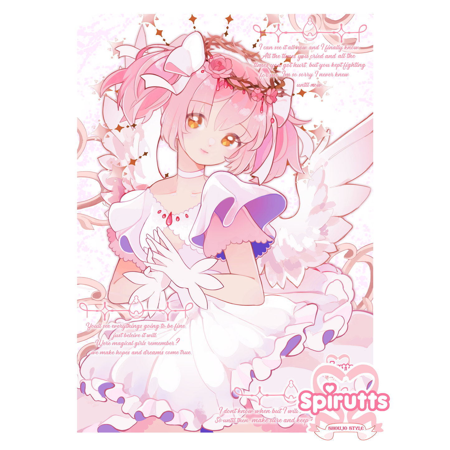 REDUCED - PRINT/POSTER - Goddess Madoka ( former version ) - thick glossy paper / multiple sizes