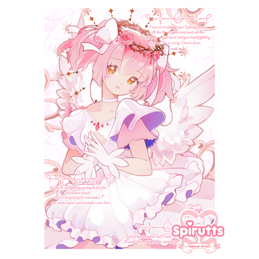 REDUCED - PRINT/POSTER - Goddess Madoka ( former version ) - thick glossy paper / multiple sizes