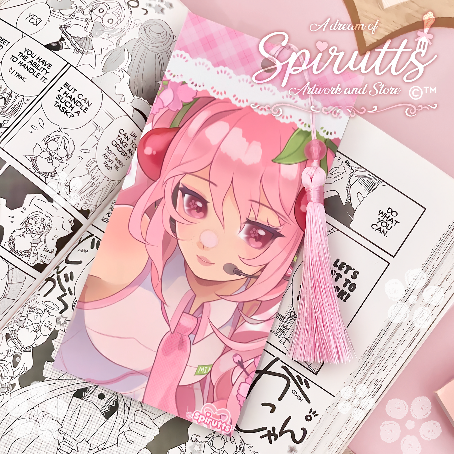 BOOKMARK - Sakura Miku~! - / Tasselled / Matt-Vinyl / Waterproof / Cute / Anime / Vocaloid