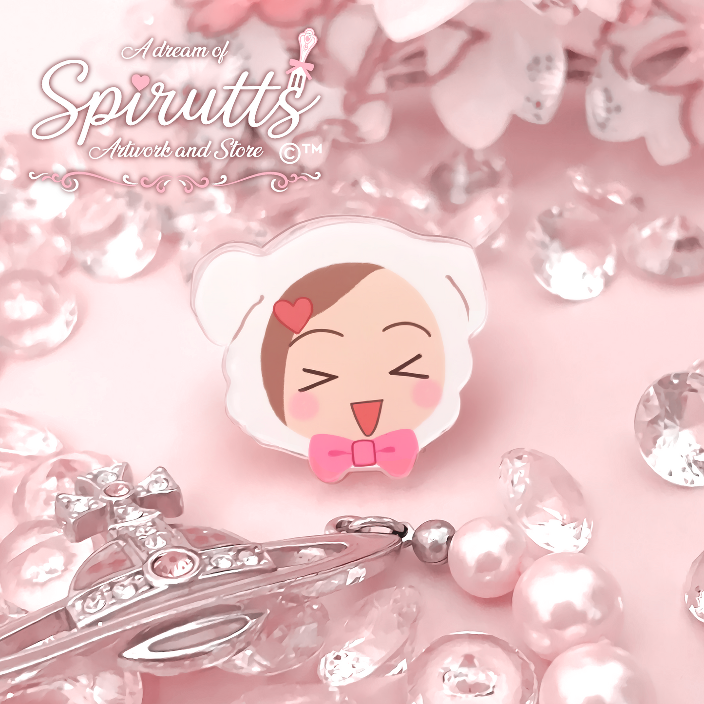 mini PIN(S) - Nana / Shoujo / Anime / Pink / JFashion - Acrylic Pins/Matching Pair/Pink heart rubber back