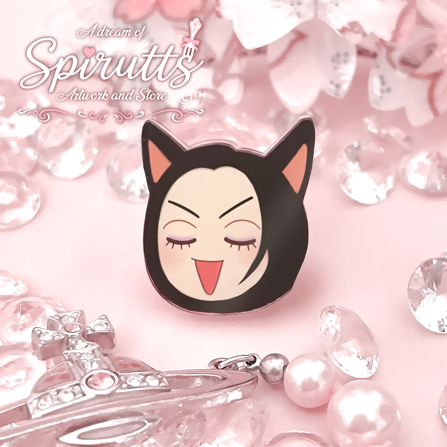 mini PIN(S) - Nana / Shoujo / Anime / Pink / JFashion - Acrylic Pins/Matching Pair/Pink heart rubber back