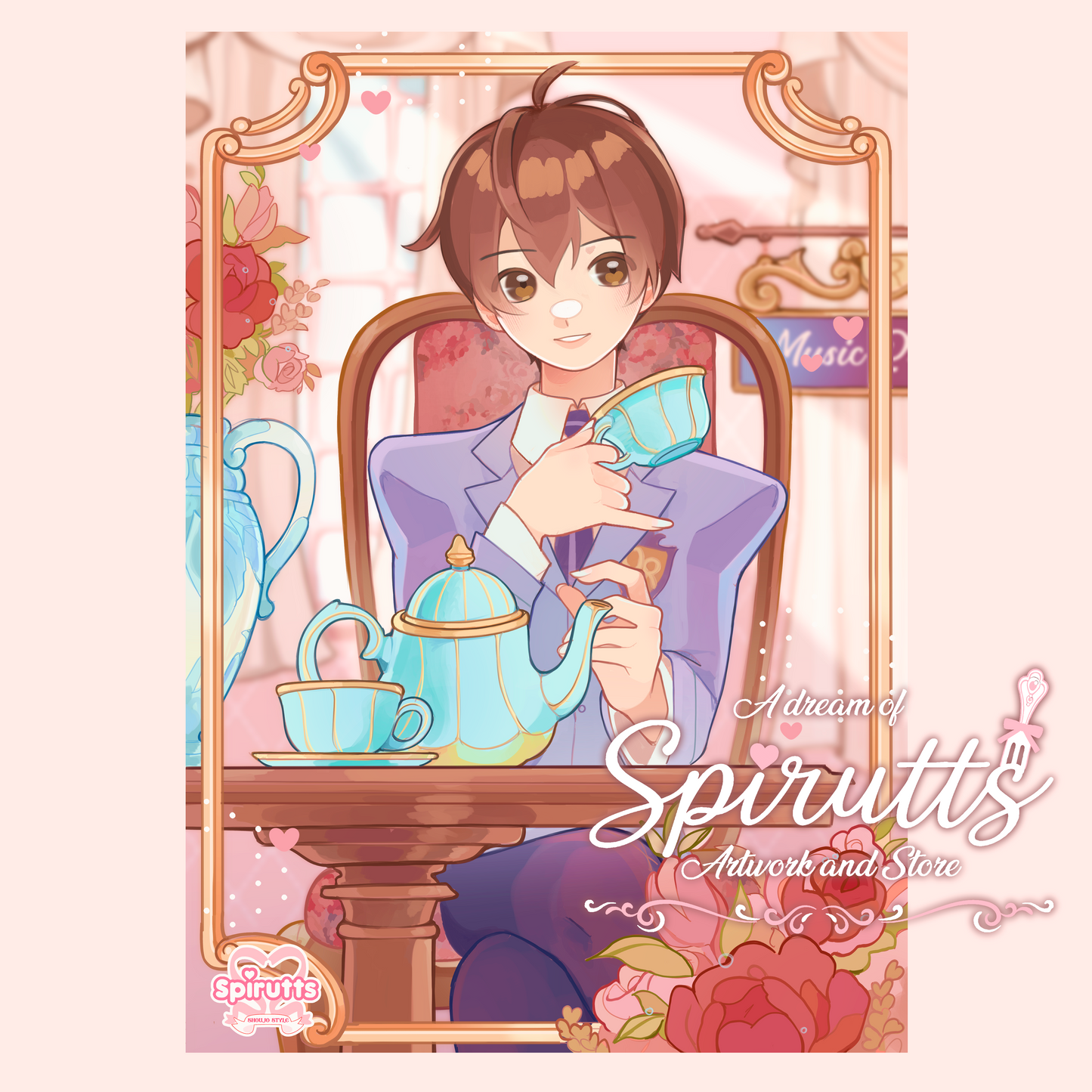 NEW - PRINT/POSTER - Welcome to the Host Club~ ( updated artwork ) - thick glossy paper / multiple sizes