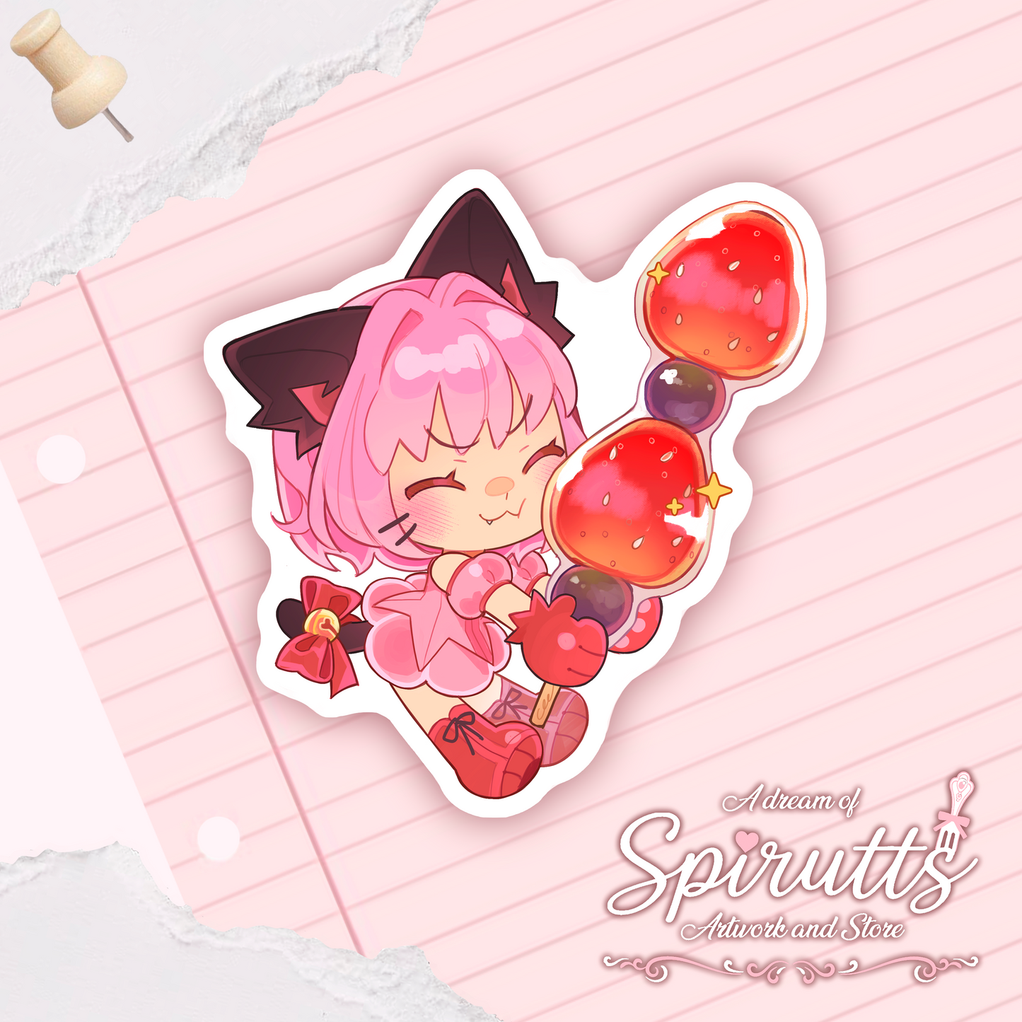 STICKER - Ichigo Tanghulu~! - Glossy Vinyl