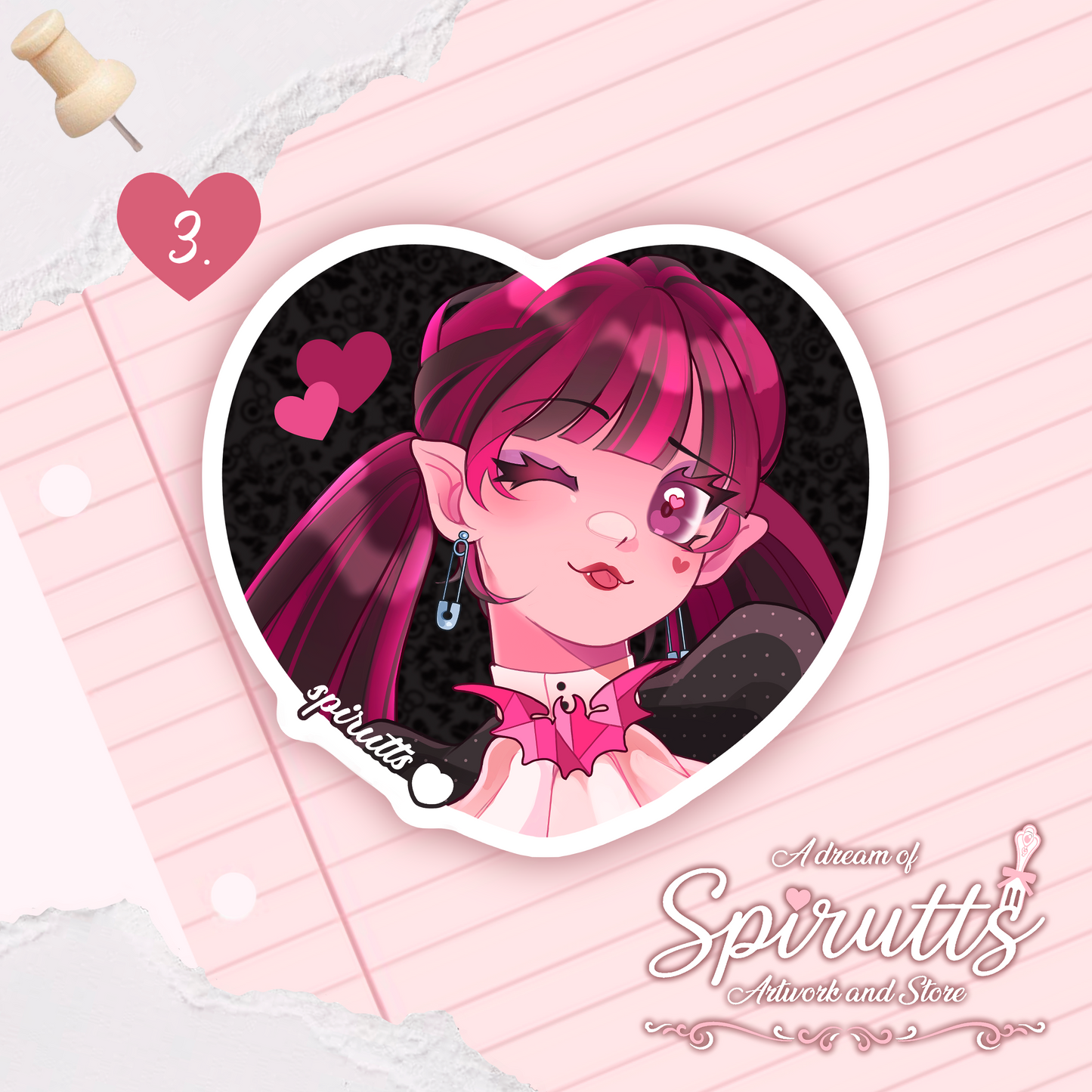 STICKER(S) - MH Ghouldfriends~! - Glossy Vinyl Peelback