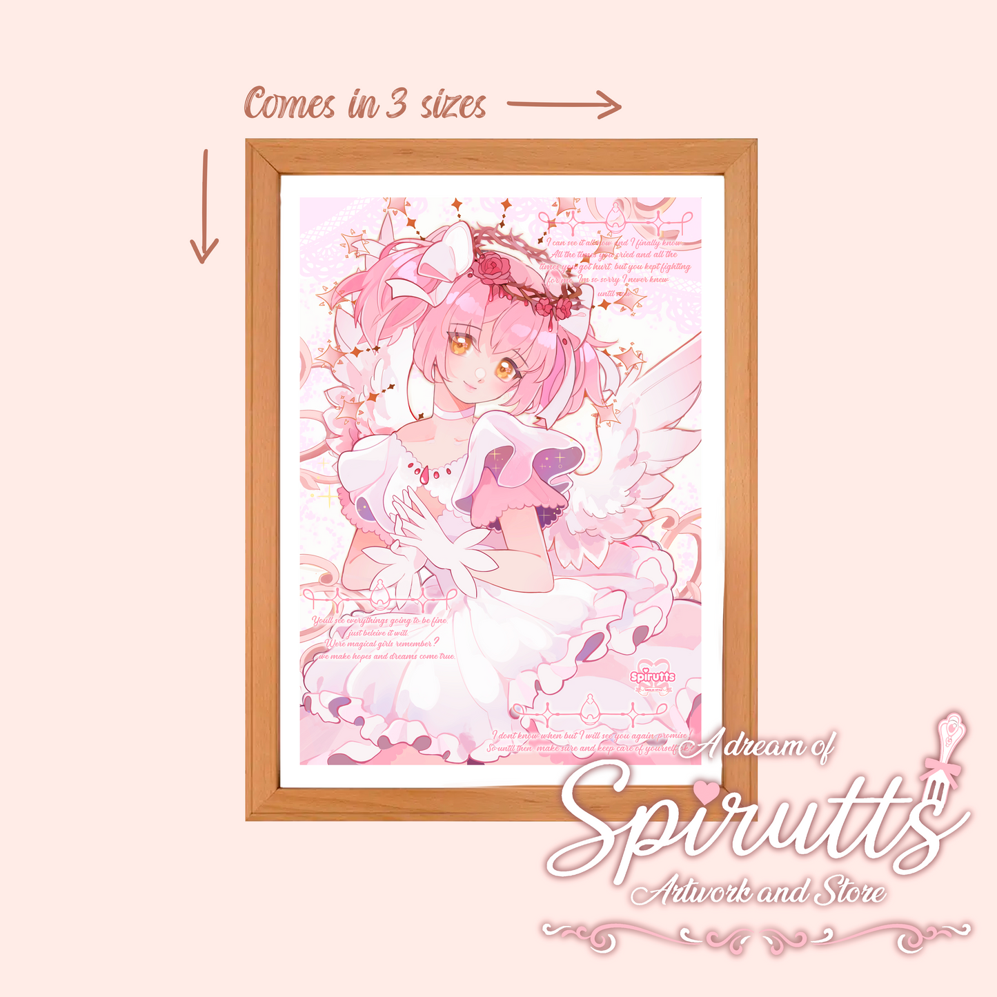 NEW - PRINT/POSTER - Goddess Madoka ~ ( updated artwork ) - thick glossy paper / multiple sizes