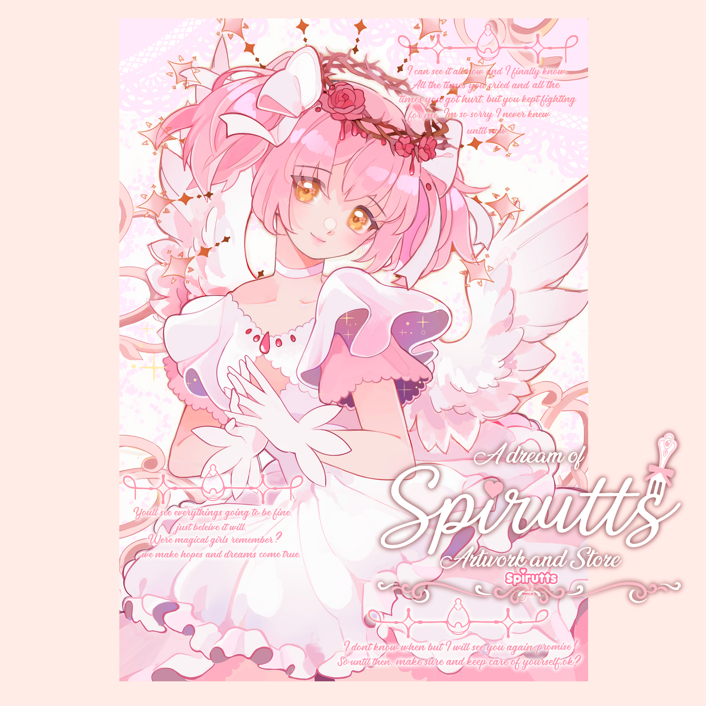 NEW - PRINT/POSTER - Goddess Madoka ~ ( updated artwork ) - thick glossy paper / multiple sizes