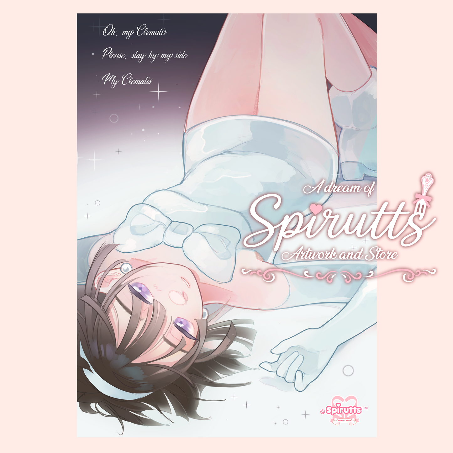 PRINT/POSTER - My clematis, Sua~ thick glossy paper / multiple sizes