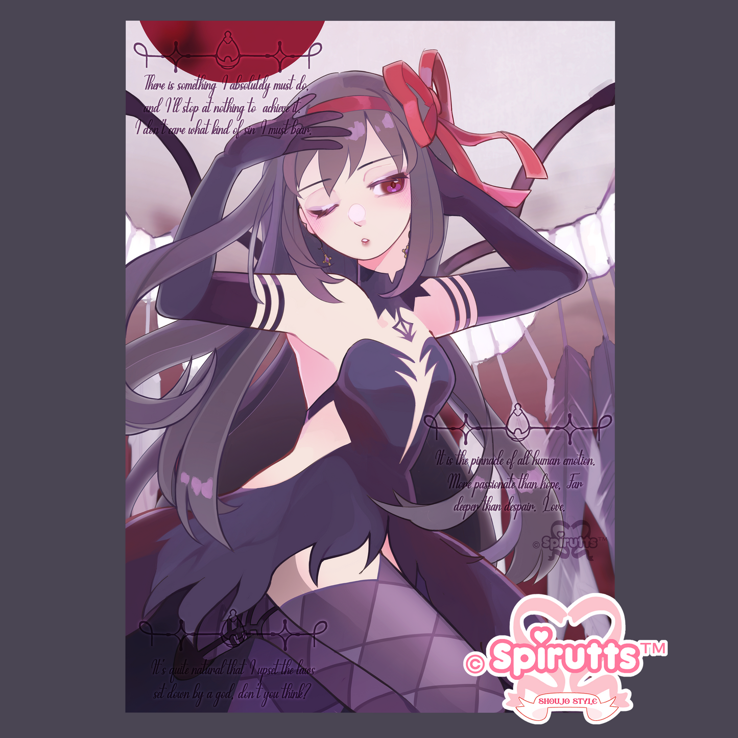 PRINT/POSTER - Demon Homura - thick glossy paper / multiple sizes