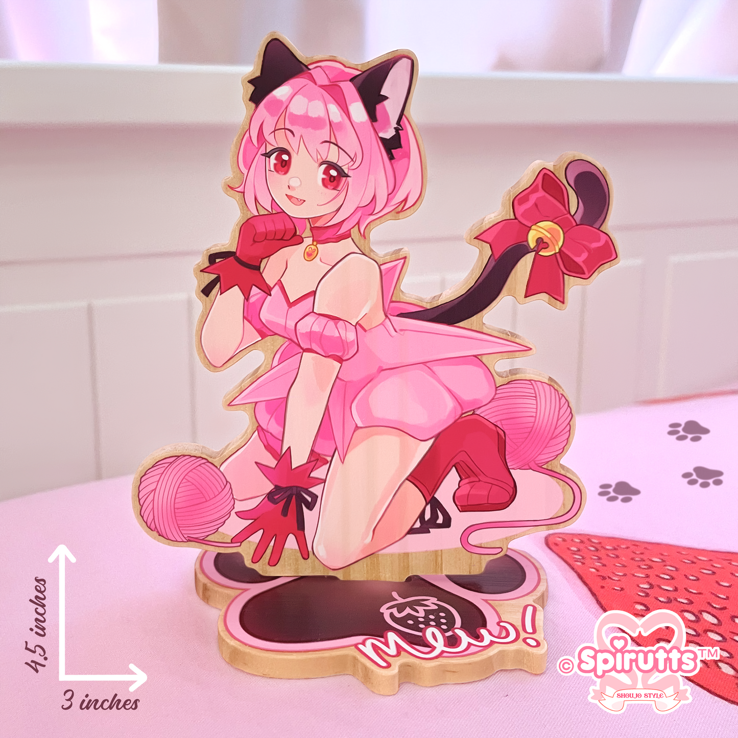 STANDEE / FIGURE - Mew Mew Ichigo! - Wooden Standee / magical girl / Anime