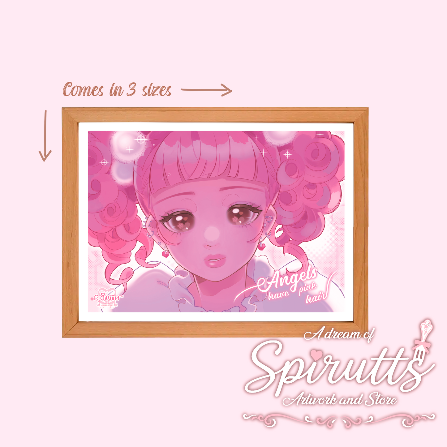 PRINT/POSTER - Angels have pink hair~? - thick glossy paper / multiple sizes