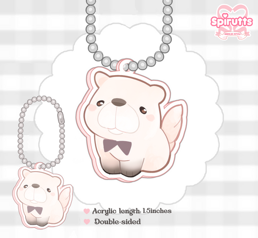 CHIBI CHARMS COLLECTION - The names Boof,,, woof woof - Double-sided acrylic / Ball-chain