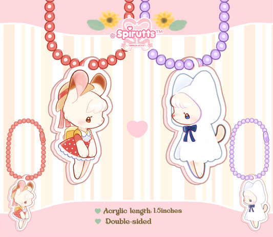 CHIBI CHARMS COLLECTION - What if we were critters together? - Double-sided acrylic / Ball-chain