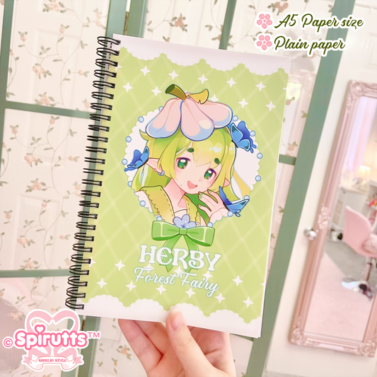 NOTEBOOK - Fairy thoughts! - Lined paper / size: A5 / Spiral Binder
