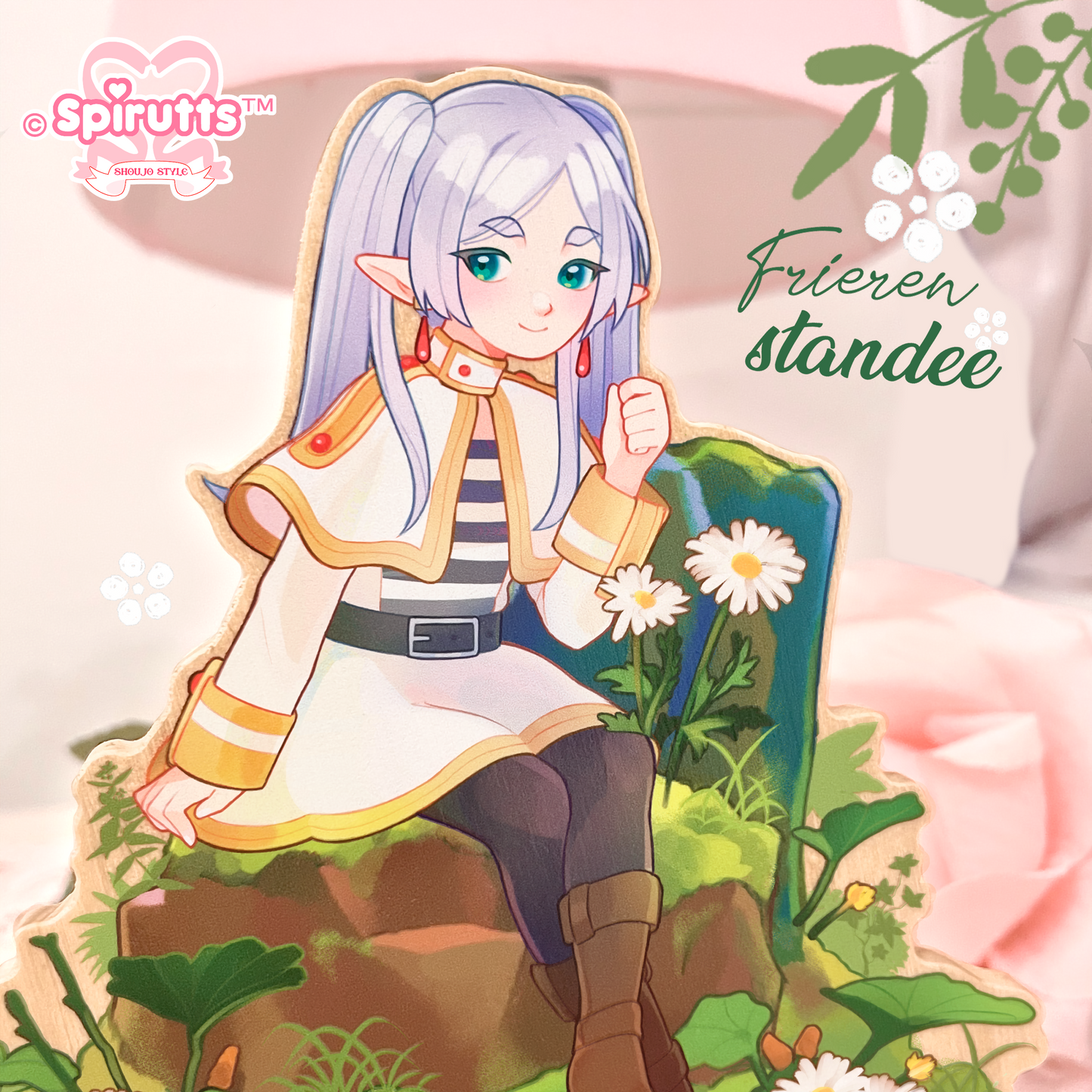 STANDEE / FIGURE - Anime elf girl - Wooden Standee / Anime