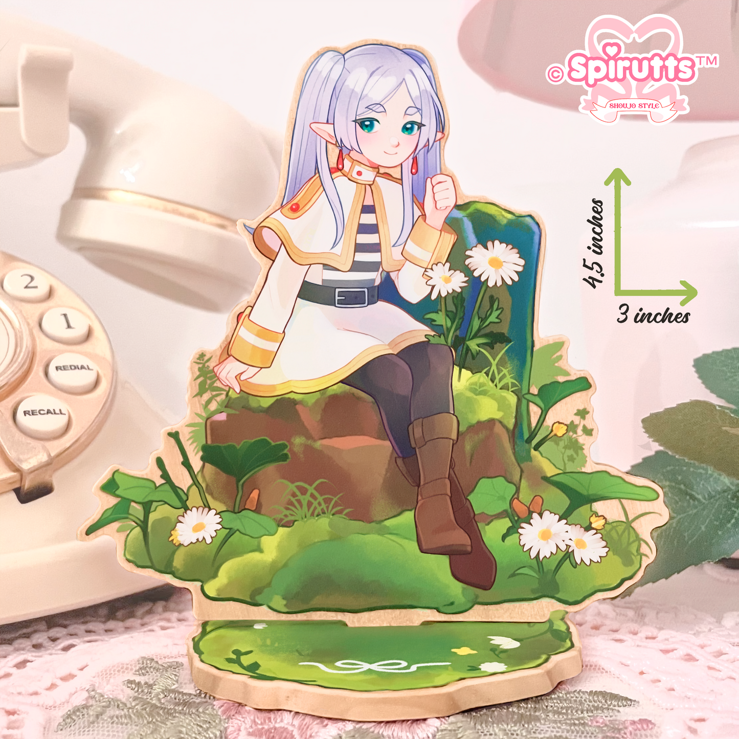 STANDEE / FIGURE - Anime elf girl - Wooden Standee / Anime