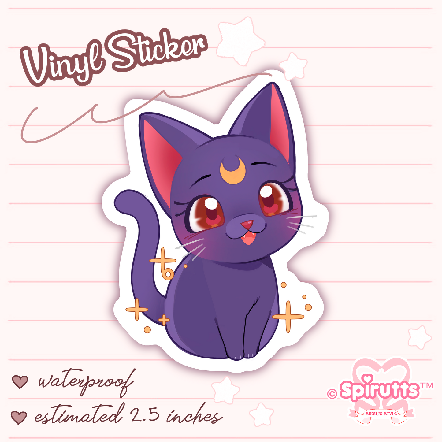 STICKER - "You are a Magical Girl~!" - Glossy / Vinyl / Peelback / Waterproof / Cute / Anime / Cartoon / Mahou Shoujo / Cat