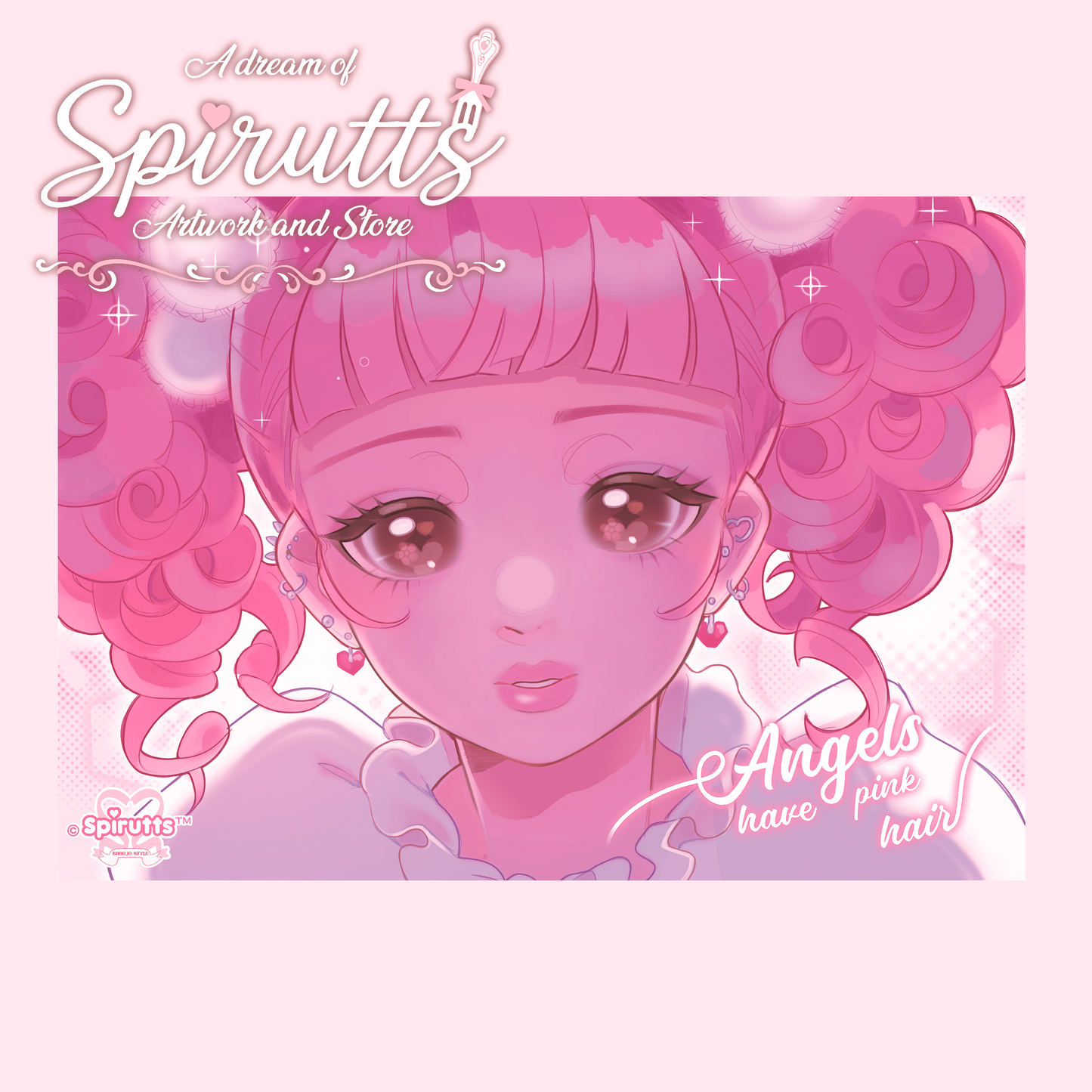 PRINT/POSTER - Angels have pink hair~? - thick glossy paper / multiple sizes