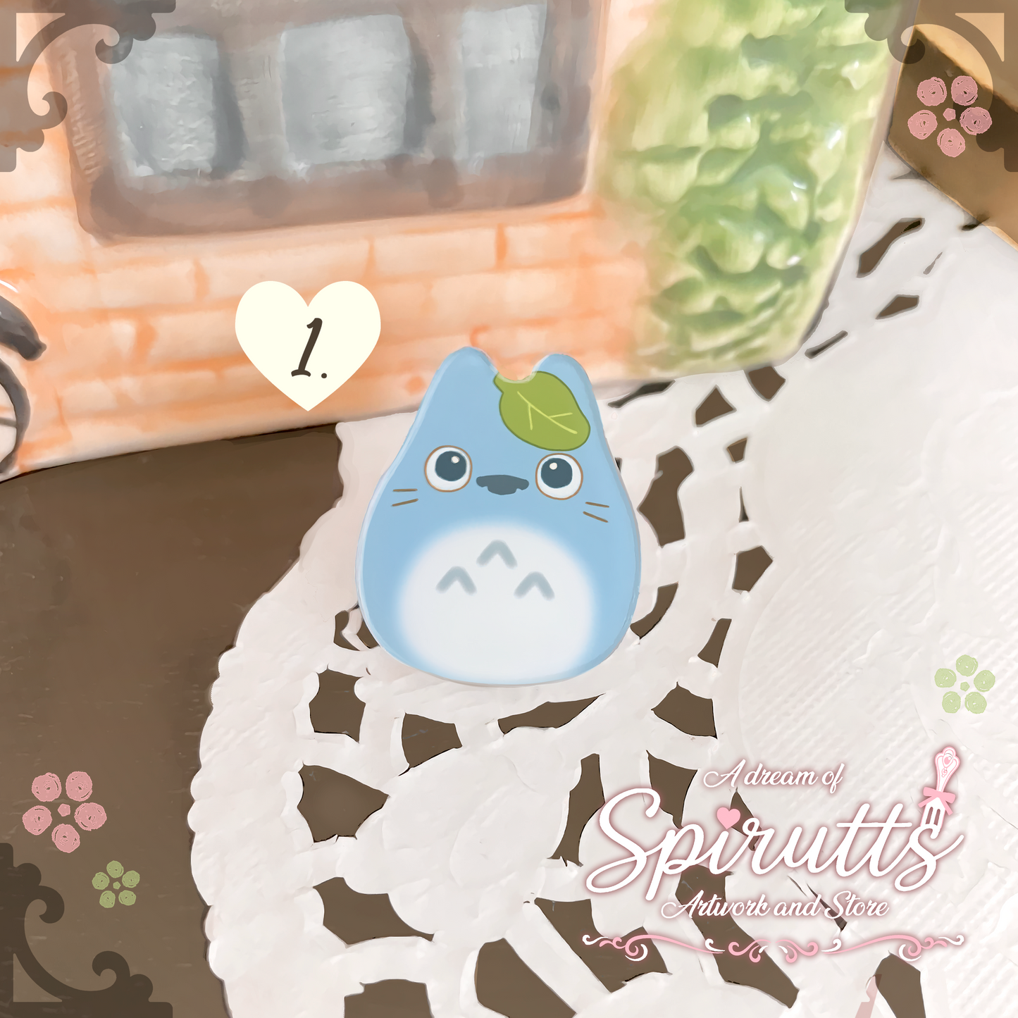 mini PIN(S) - Your Friendly Neighbours~! - Acrylic Pins with Pink heart rubber back