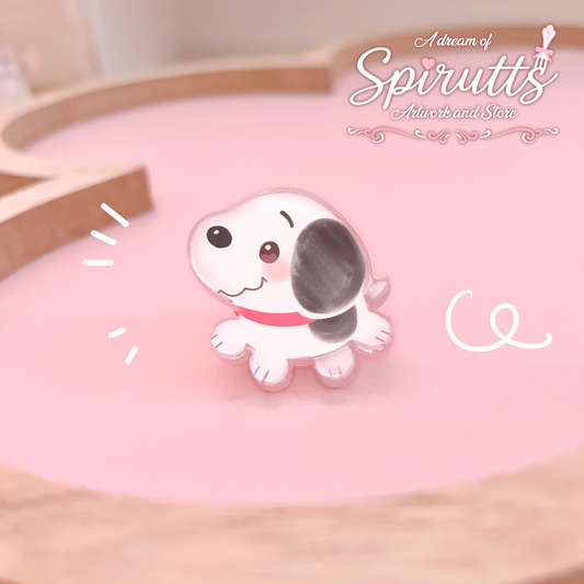 mini PIN(S) - Baby Boy~! - Acrylic Pins with Pink heart rubber back