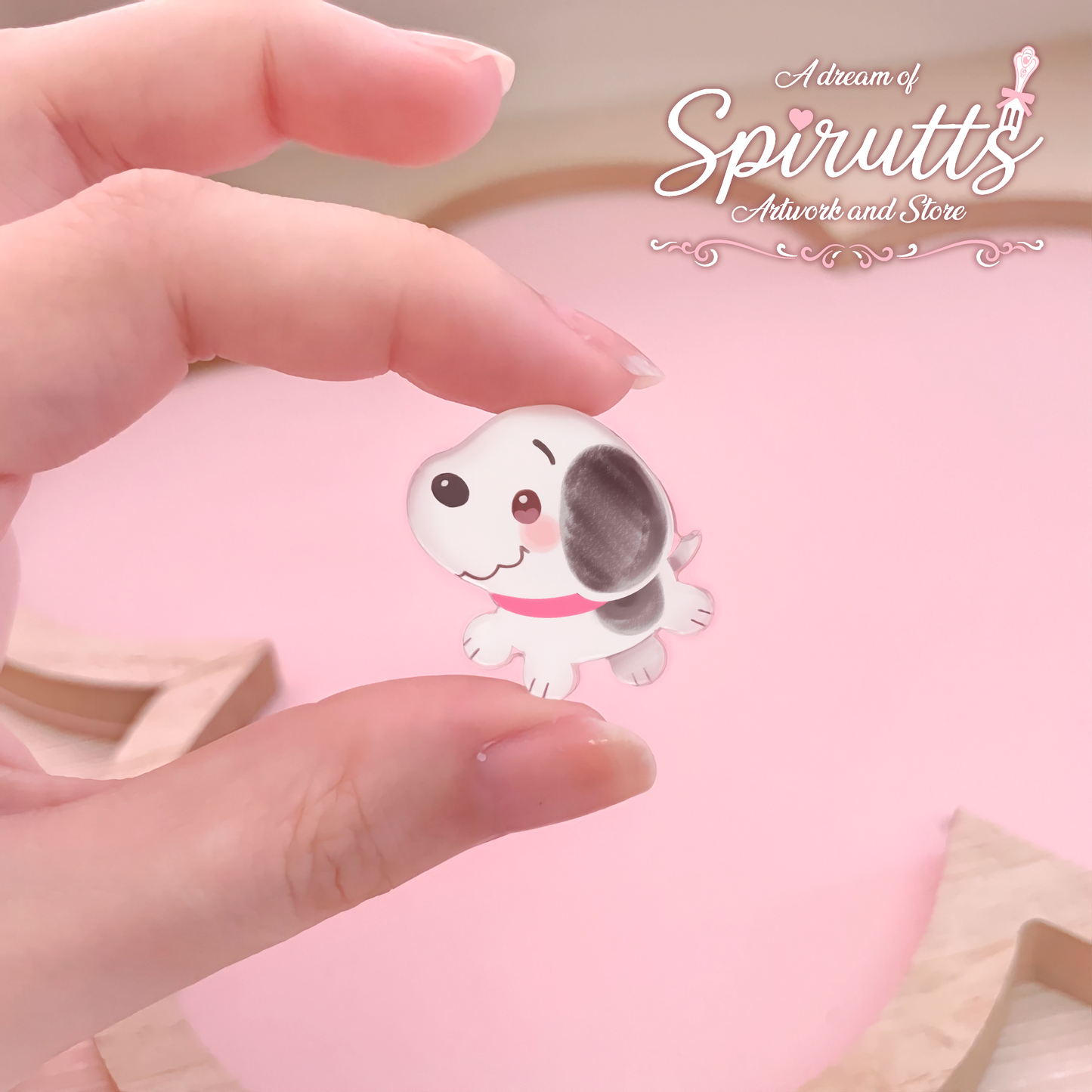 mini PIN(S) - Baby Boy~! - Acrylic Pins with Pink heart rubber back