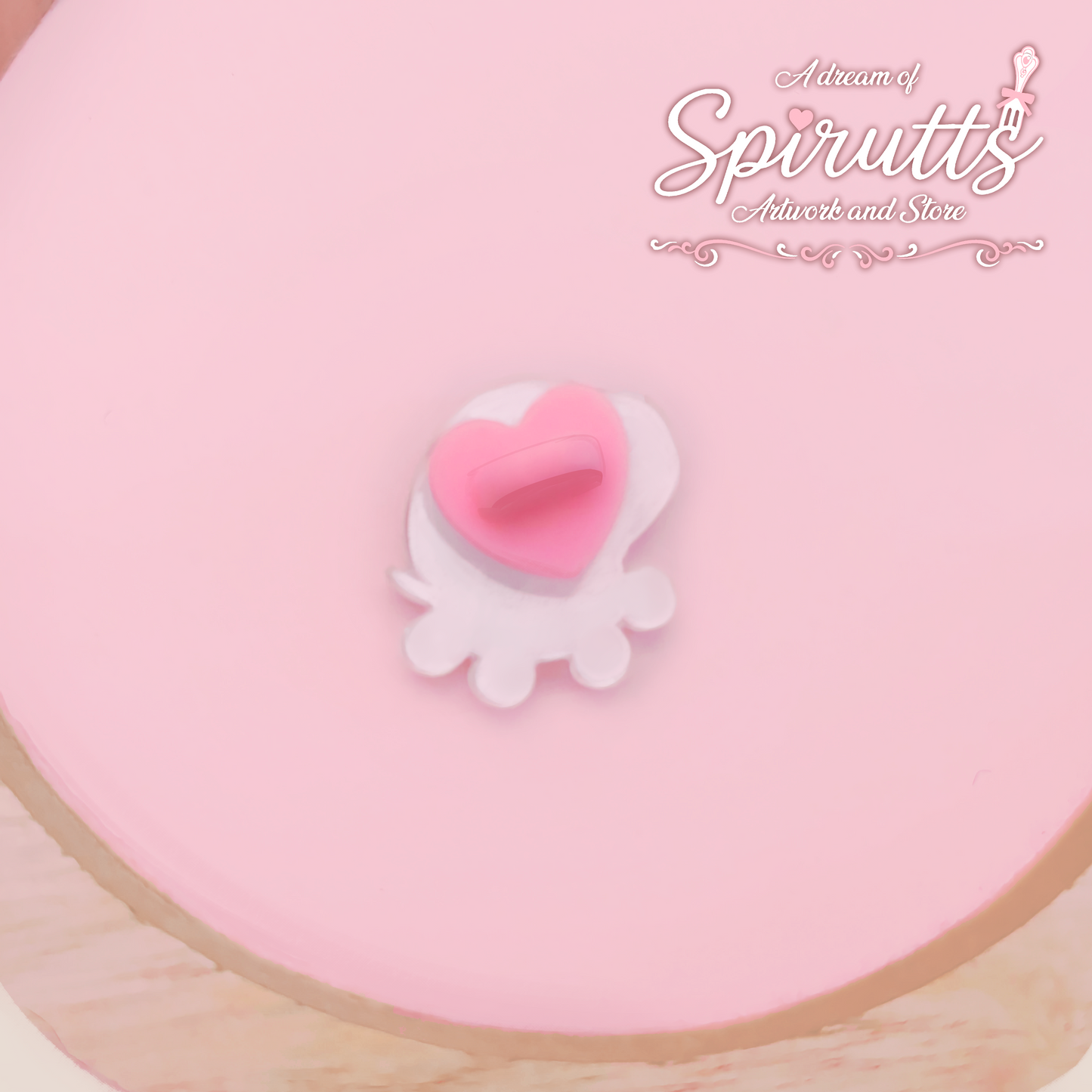 mini PIN(S) - Baby Boy~! - Acrylic Pins with Pink heart rubber back