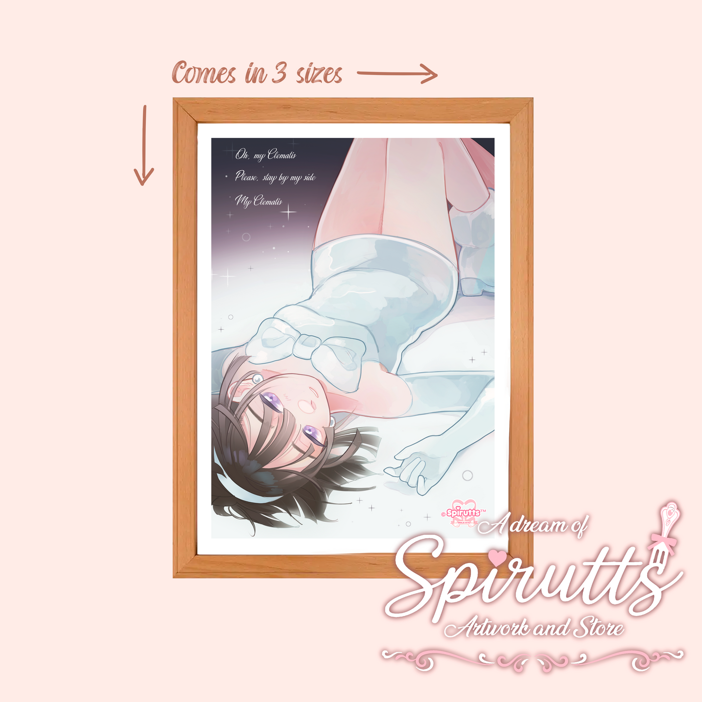 PRINT/POSTER - My clematis, Sua~ thick glossy paper / multiple sizes