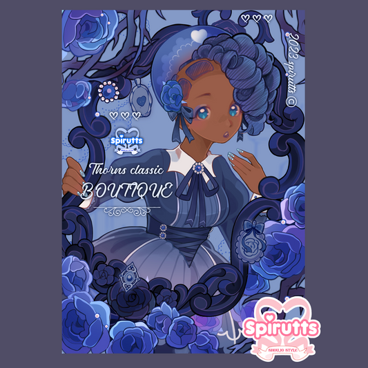 PRINT/POSTER - Thorn ~ 🌹🖤 The gothic classic lolita 🌹🖤 - thick glossy paper / multiple sizes
