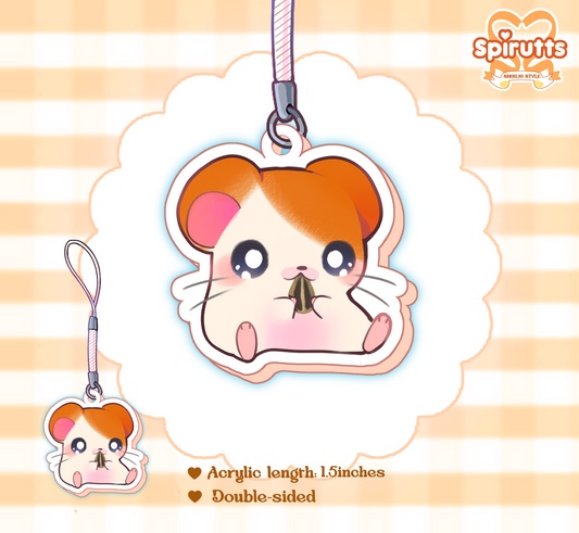CHIBI CHARMS COLLECTION - Anime hamster! - Double-sided acrylic/phone-strap