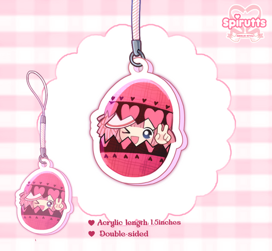 CHIBI CHARMS COLLECTION - Hop, Skip, Jump! - Double-sided acrylic/phone-strap