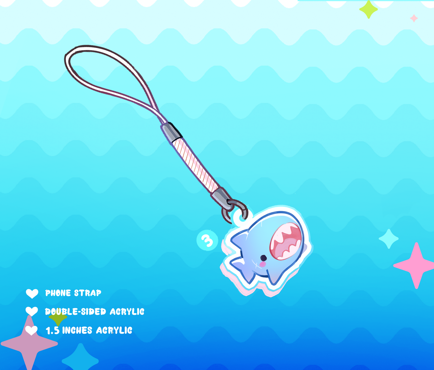 CHIBI CHARMS COLLECTION - Sea Friends! - Double-sided acrylic/phone-strap