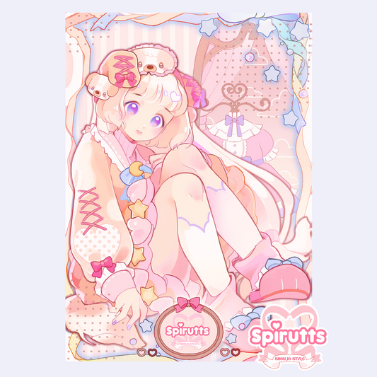 PRINT/POSTER - Spirutt's shop mascot !~ Creampuff - Thick glossy paper in 3 sizes: /A4/A3/A5