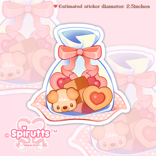 STICKER - Valentine biscuits - Glossy Vinyl Peelback