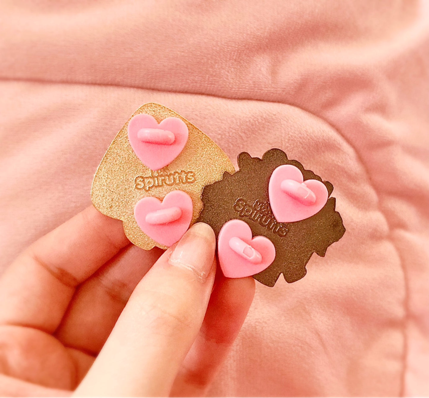 PIN - Thank you, Mitty... - Gold Plating/hard enamel/Pink heart rubber pinback