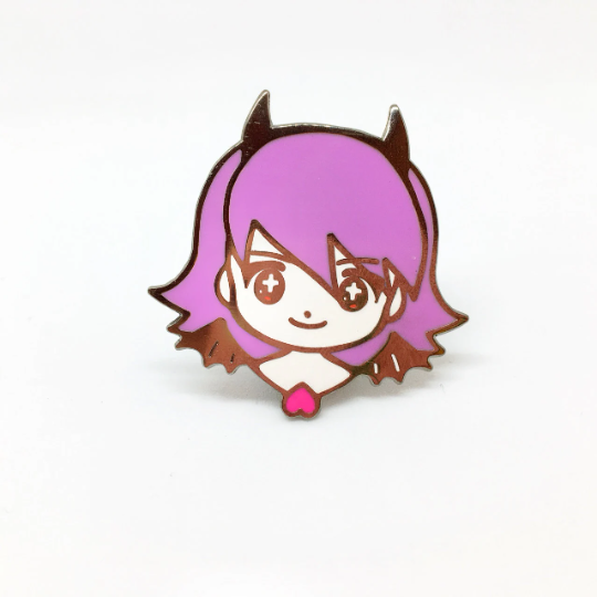 PIN(s) - Angel and Demon Girls! - Gold Plating+Black Plating/hard enamel/rubber pinback